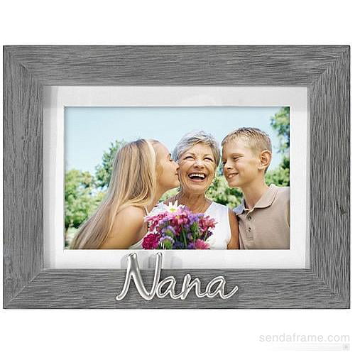 CustomGiftsNow Nana I Love You to The Moon and Back 4-inch x 6-Inch Wood Picture Frame 